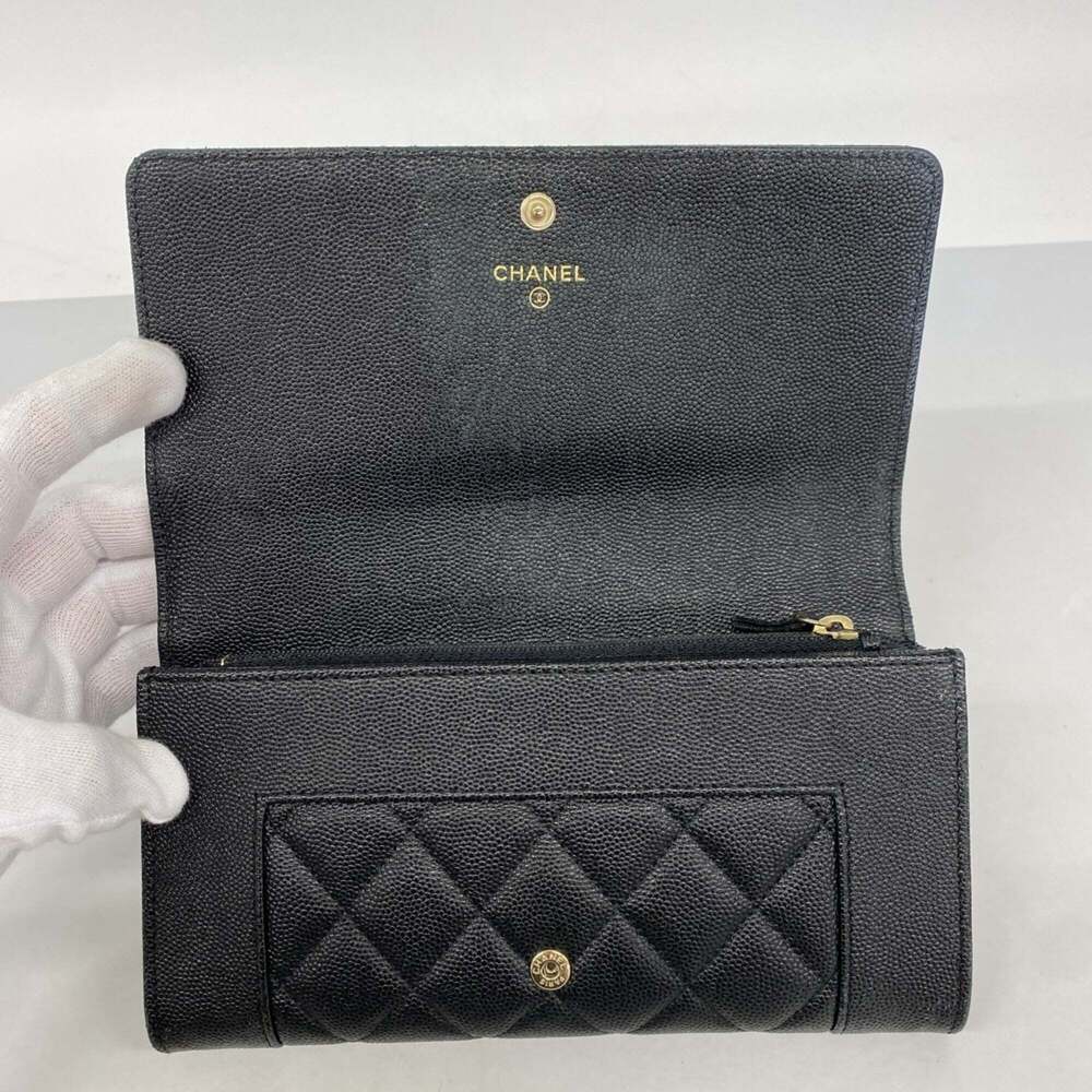 CHANEL Black Caviar Leather Wallet - Picture 8 of 9